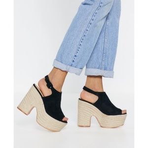 never worn nasty gal platform wedges